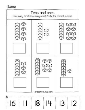 place value tens and ones worksheet