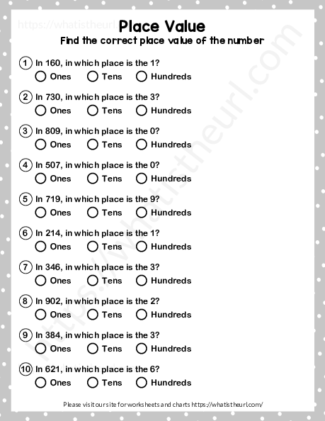 Place value worksheet - Exercise 3 - Your Home Teacher