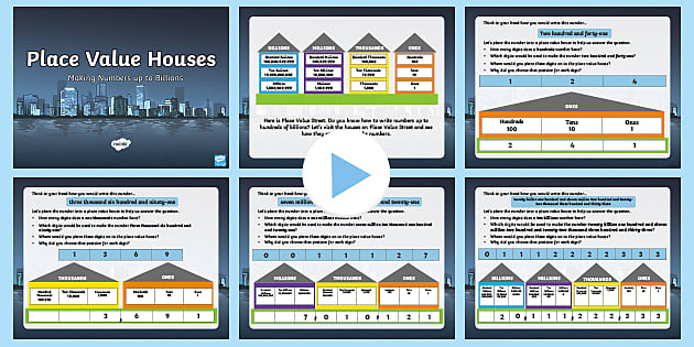 place value to billions worksheet