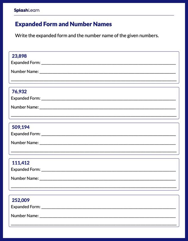 place value to millions worksheet 4th grade