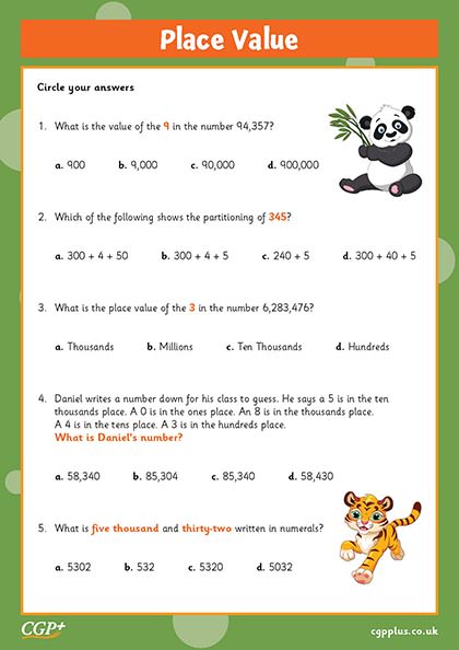 Place Value — Number and Word Problems (Year 5) | CGP Plus