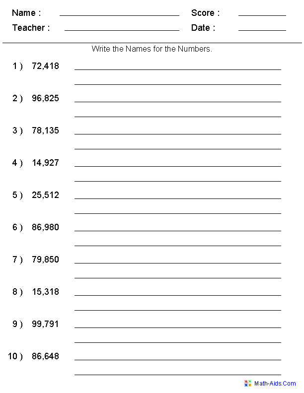 place value worksheet 2nd grade expanded form