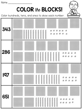 place value worksheet 2nd grade printable