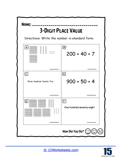 3-Digit Place Value Worksheets - 15 Worksheets Library