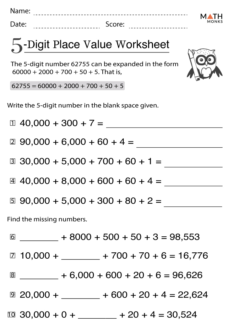 Place Value Worksheets with Answer Key