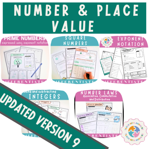 BUNDLE - Year 7 - Number and Place Value Worksheets DIFFERENTIATED ...
