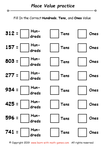 Place Value Chart Games Are Great For Teaching About Numbers.