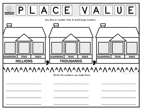 Place Value Chart -Worksheets Library