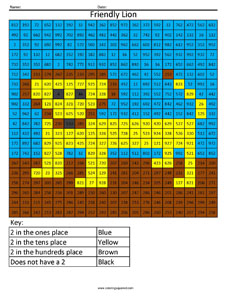 Place Value - Coloring Squared