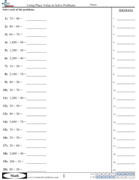 Value &  Place Value Worksheets | Free - Distance Learning ...