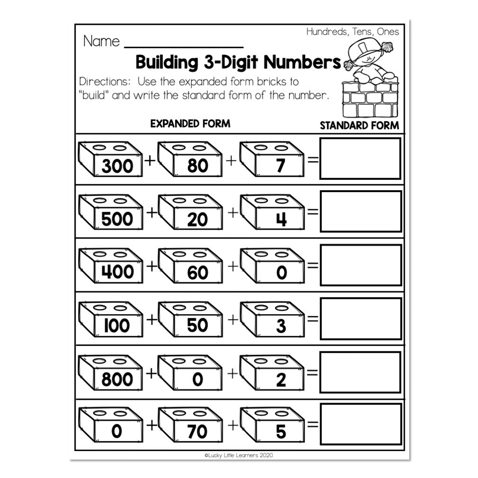 Decimal Numbers and Word Names Worksheet