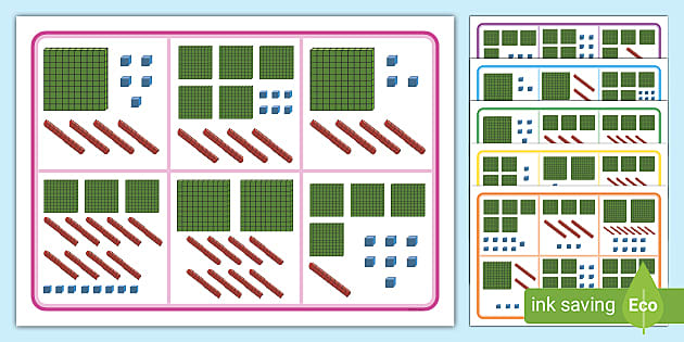 Place Value 3 Digits Numbers Dienes Bingo - (teacher made)