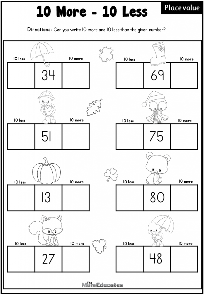 place value worksheet early years