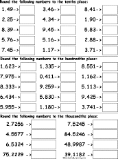 Decimal Worksheets - EnchantedLearning.com
