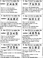 place value worksheet enchanted learning