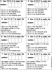 Place Value Puzzle #2: EnchantedLearning.com