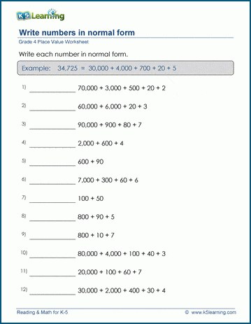 5-Digit Place Value Worksheets - 15 Worksheets Library