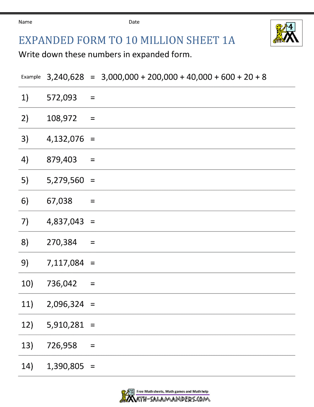 place value worksheet expanded form decimals