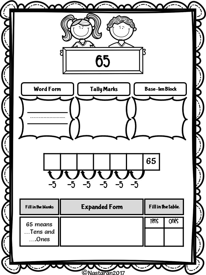 Place Value Worksheets 1st Grade - Nastarans Resources