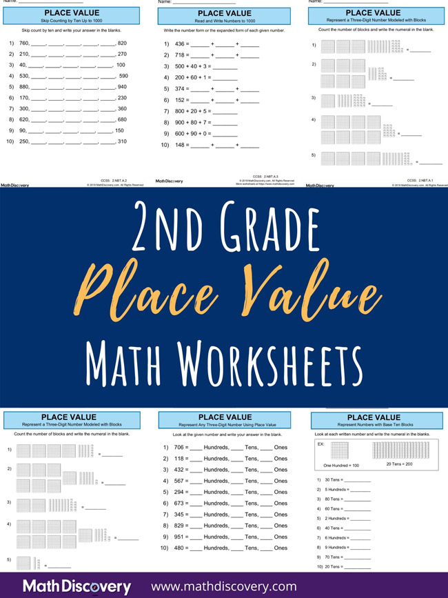 place value worksheet for 2nd