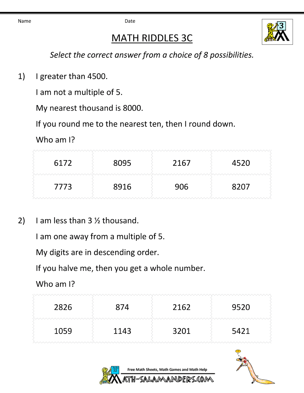 Place Value Worksheets 3rd Grade