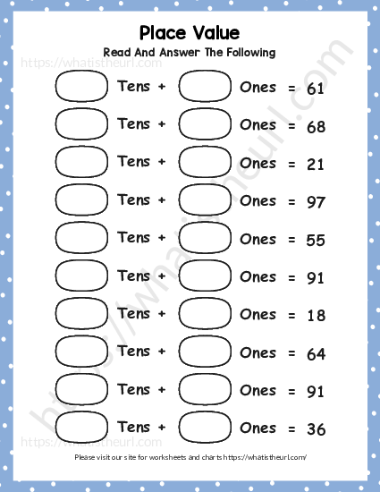 Place Value worksheets - Tens and Ones - Exercise 2 - Your Home ...