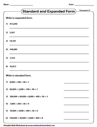 place value worksheet grade 4 pdf