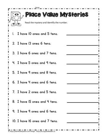 Place Value Activities Worksheets