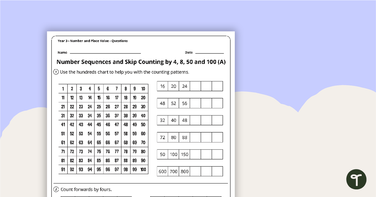 Number Worksheets - Number and Place Value - Year 3 | Teach Starter