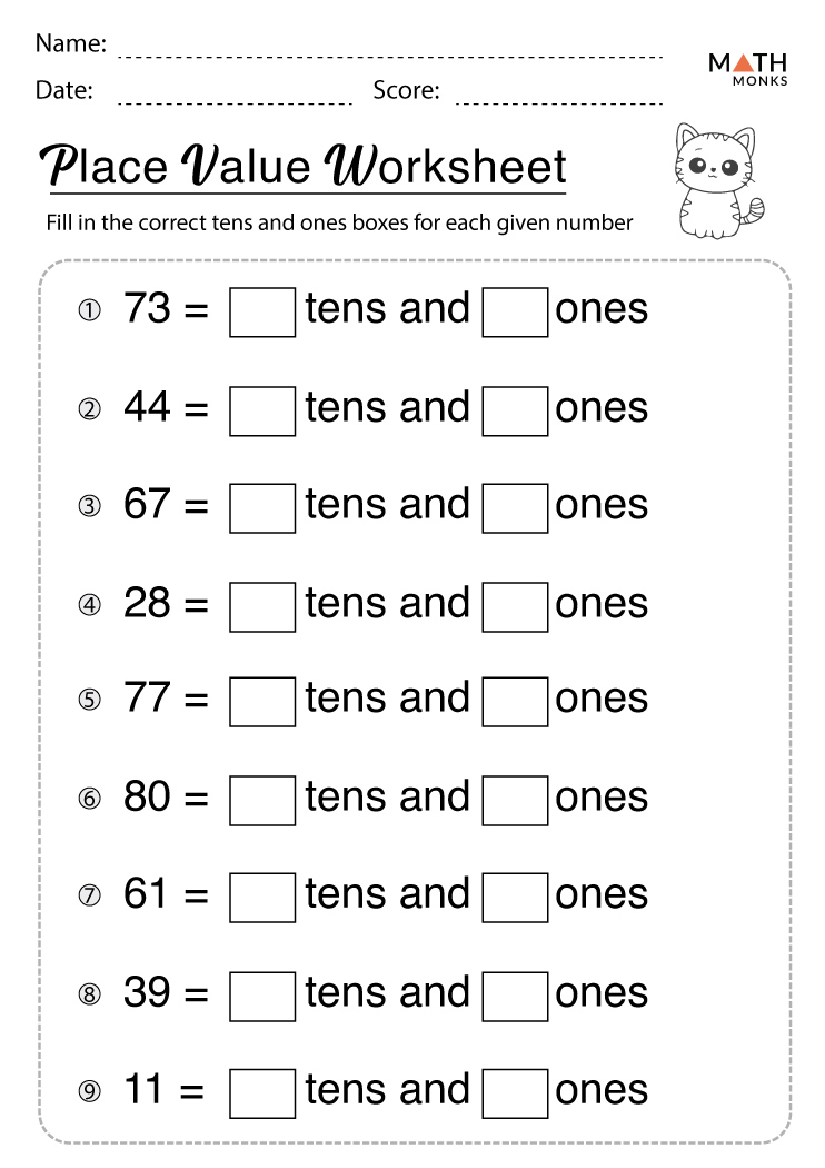 Place Value Worksheets with Answer Key