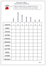 place value worksheet ks2 year 5