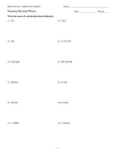 place value worksheet kuta