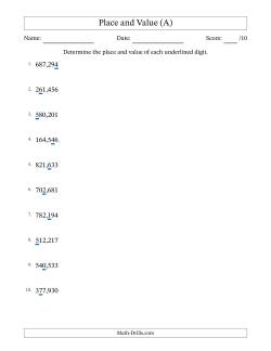 Place Value Worksheets
