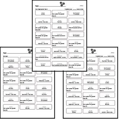 place value worksheet middle
