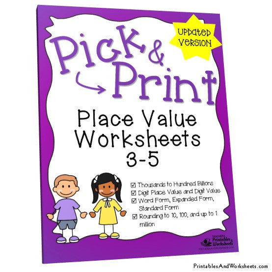 place value worksheet millions billions
