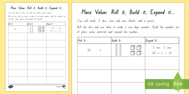place value worksheet nz