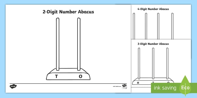 Place value abacus worksheet | Easy to print | Twinkl
