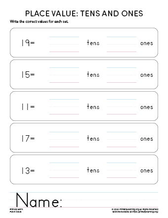 Place Value: Tens and Ones #3  