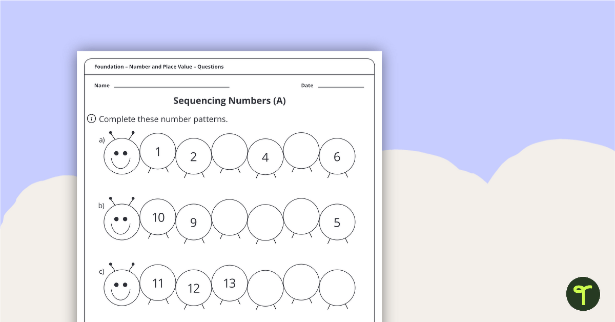 Number and Place Value Worksheets - Foundation | Teach Starter