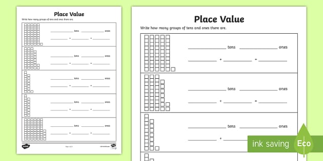 Place Value Worksheet (teacher made) - Twinkl
