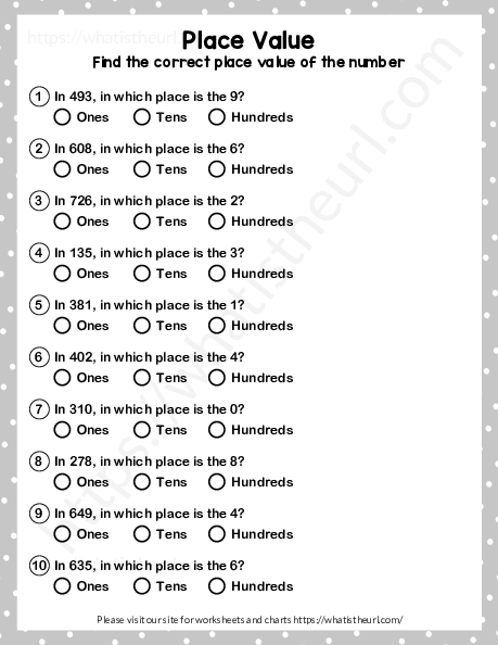 Place value worksheet - Exercise 4 - Your Home Teacher