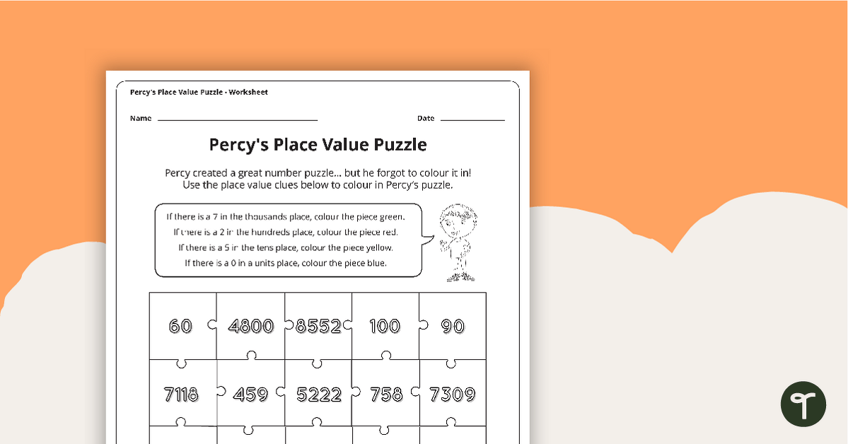 Percys Place Value Puzzle | Teach Starter