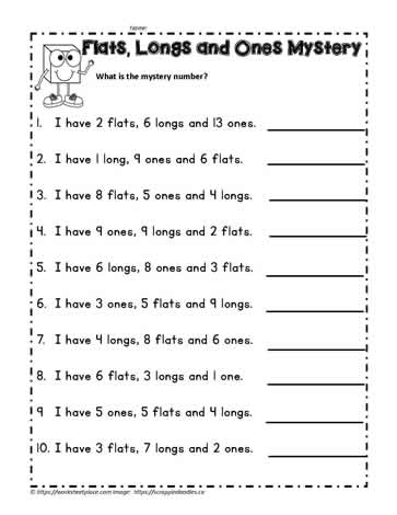 Place Value Riddles Worksheets