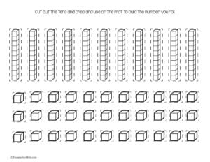 place value worksheet rods and units