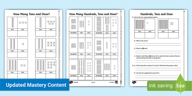 Tens and Ones Worksheet - Teaching Maths KS1 (teacher made)