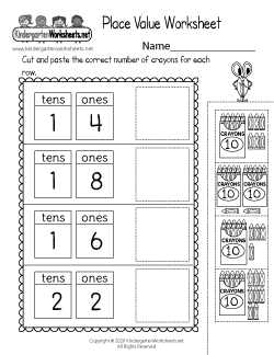 place value worksheet simple