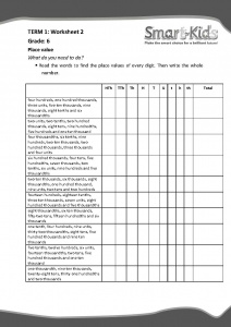 Grade 6 Maths Worksheet: Place value | Smartkids