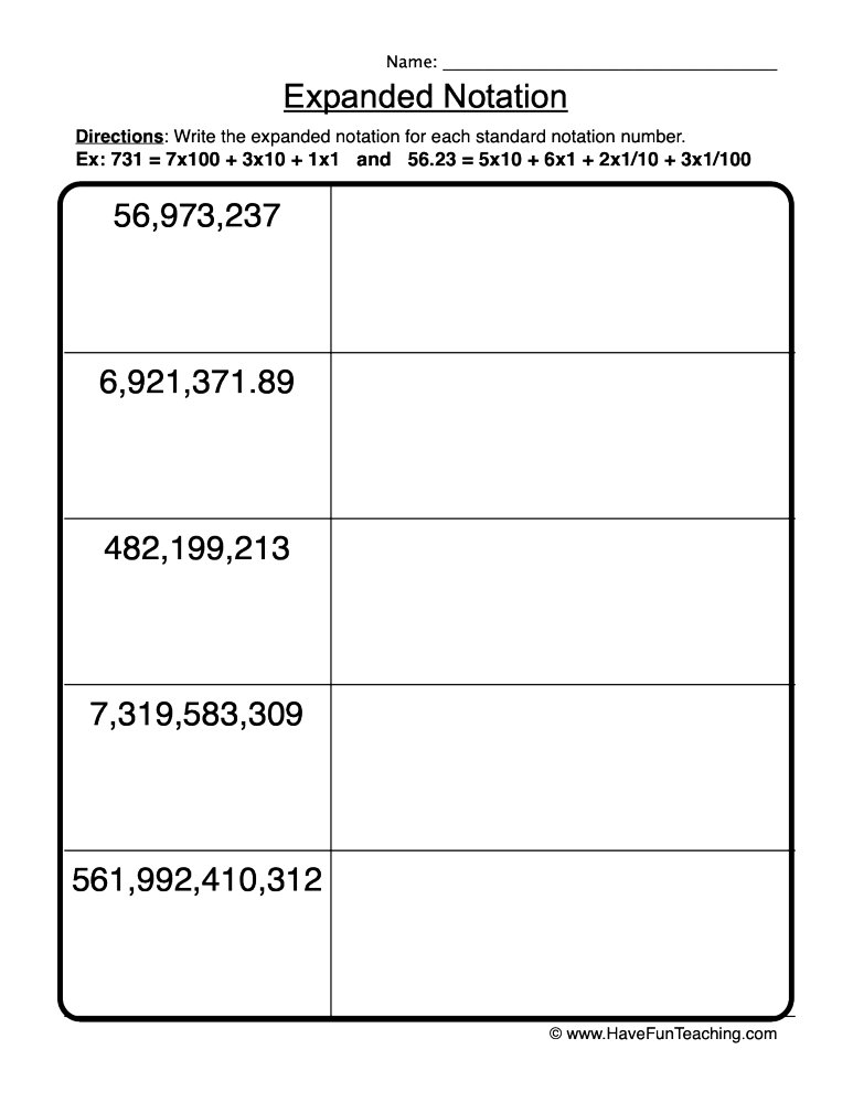Place Value of Decimals Worksheets - 15 Worksheets Library