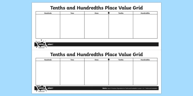 place value worksheet tenths hundredths thousandths