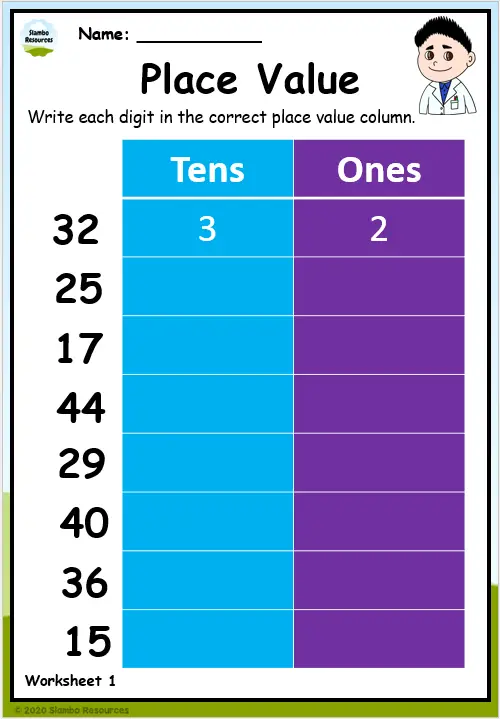 Grade 1 Place Value Worksheets | Free Printables | Math Worksheets